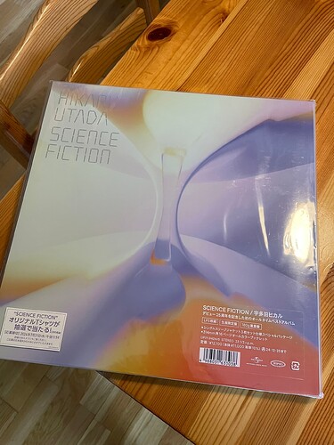 A photo of Utada Hikaru's SCIENCE FICTION on vinyl.